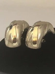 Pendientes vintage con clip vintage en tono dorado y plata esterlina Elizabeth Errico - Imagen 1 de 12