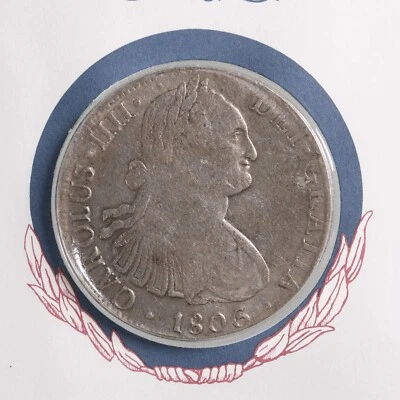 America's First Silver Dollar 1806 Mo 8 Reales Postal Cmemorative Society - Image 1 of 4