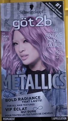 SCHWARZKOPF GOT2B METALLICS COLOR DE PELO PERMANENTE M84-SAKURA ROSA Foto 1 de 4