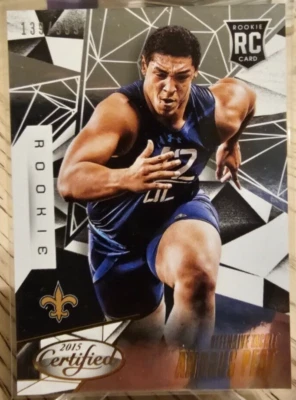 2015 Panini Certified /999 Andrus Peat RC #197 New Orleans Saints - Image 1 of 2