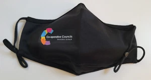 Co-operative Councils - 2 x Adult Face Covering / Mask Black - Picture 1 of 6