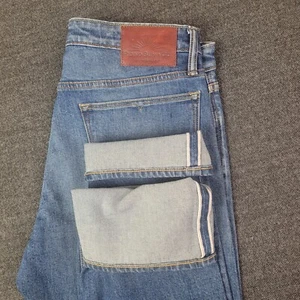 Rising Sun & Co Jeans Mens 32x30 Blue Denim The Relaxed Fit Selvedge Button Fly - Picture 1 of 22