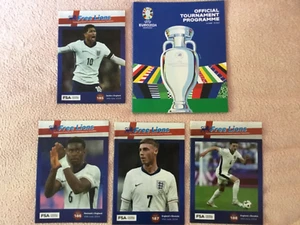 GERMANY EURO 2024 PROGRAMME & 4 ENGLAND FREE LIONS SERBIA DENMARK SLOVENIA SLOVA - Picture 1 of 1