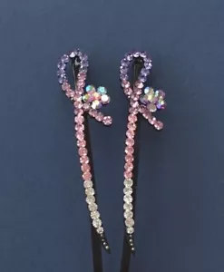 A pair of crystal hair pins - Multi-shades - Picture 1 of 1