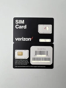10 Pack NEW VERIZON 3-in-1 /Prepaid 4G LTE 5G SIM Card, Nano/Micro/Standard Size - Zdjęcie 1 z 3