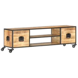 TV-Schrank 130x30x39 cm Massivholz Mango - Bild 1 von 11