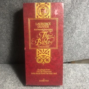 The Bible Sir Laurence Olivier Reads From KJV Old Testament 6 SEALED Cassettes - Picture 1 of 9