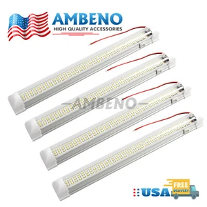 4Pcs 12V 108 LED RV Ceiling Dome Light Bar Interior Lighting for Trailer Camper - Picture 1 of 20