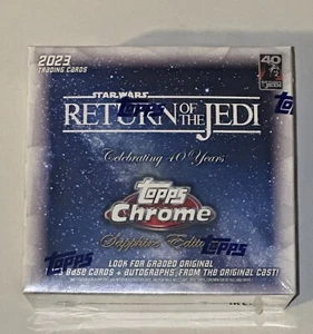 2023 Topps Chrom Star Wars Saphir Edition Box Rückkehr der Jedi-Ritter versiegelt - Bild 1 von 2