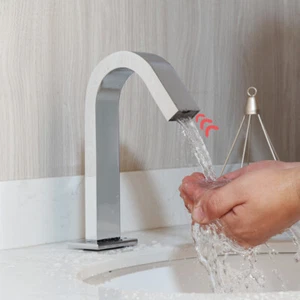 Mezclador automático manos libres sensor cromo baño grifo lavabo - Imagen 1 de 8