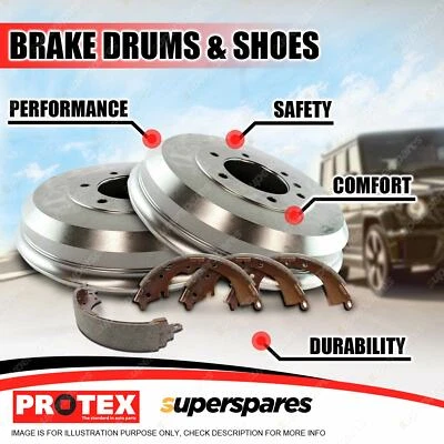 Protex Rear Brake Drums + Shoes for Toyota Tarago YR20 21 22 CR21 Townace YR39 - image 1 of 2