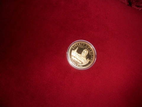 24k gold layered American mint symbols of freedon liberty coin Cover
