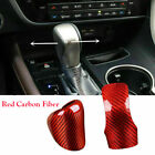 2P For Lexus Is Rc Gs Nx Es Rx Red Carbon Fiber Gear Shift Knob Decor Cover Trim