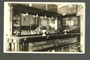 Panama City FLORIDA RP c1920 INNENRAUM BAR Saloon Taverne THE PEERLESS Wescott - Bild 1 von 3