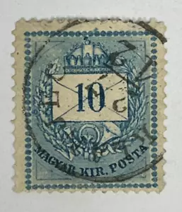 Francobollo Ungheria / Magyar Kir Posta 10c - Prima emissione (usato) X42 - Foto 1 di 2