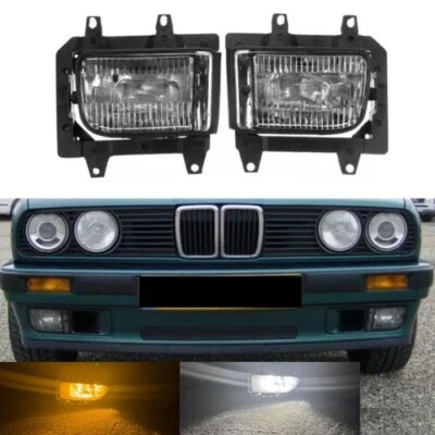 Faro antiniebla delantero LED ámbar con DRL blanco para BMW E30 318i 318is 325i 1985-1993 Foto 1 de 4