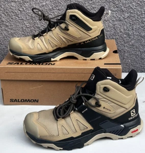 SALOMON X ULTRA 4 MID GTX Kelp Black Safari Hiking Shoes Men's SZ: 9.5 - NWB - Picture 1 of 18
