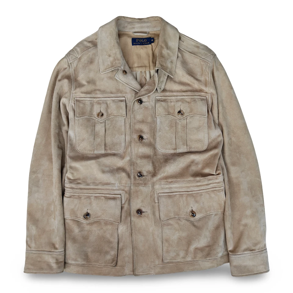 Polo Ralph Lauren Utility Safari Suede Overshirt Jacket - Medium - Image 1 of 4