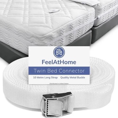 Twin Bed Converter - Twin to King Mattress Joiner, 33ft Long Connecting Strap - Image 1 of 4