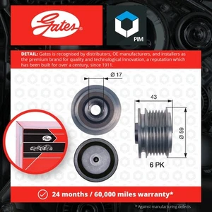 Overrunning Alternator Pulley fits DODGE NITRO 2.8D 07 to 12 Clutch Gates New - Picture 1 of 2