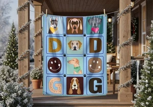 Dog Cute Gift Cozy Christmas Blanket - Picture 1 of 4