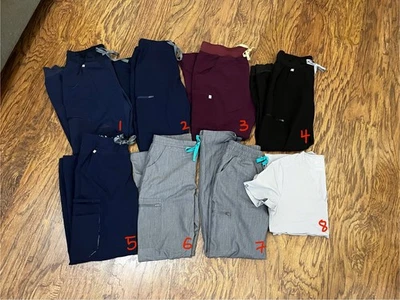 BUNDLE of 8 FIGS Scrub Top and Pants, Women's Size XS, S, M - Image 1 of 4