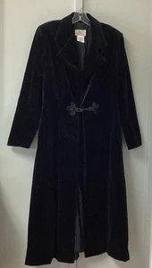 Vintage JS Collections Women’s Size M Black Velvet Long Evening Jacket Canada - Picture 1 of 16
