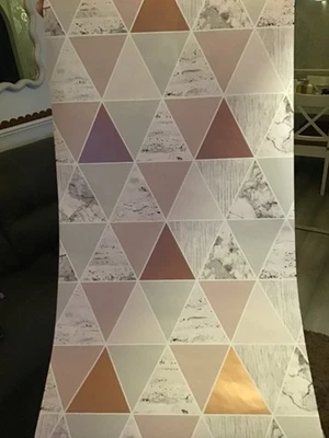 Papel pintado Graham & Brown Reflections oro rosa (rollo casi completo) 103290 Foto 1 de 4