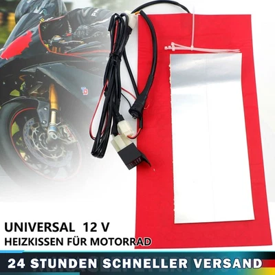 Universal 12V Motorrad Sitzheizung Pad Heizkissen mit Hoch/Niedrig/Aus-Schalter - Bild 1 von 4