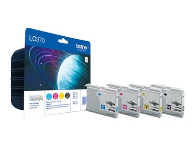 Kombipack Original brother LC 970 mit 4 Druckerpatronen Schwarz/Farbe MFC 260c - Bild 1 von 2