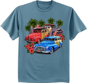 Classic Woody Car T-shirt Mens Dad Fathers Day Gifts Graphic Tee - Picture 1 of 1