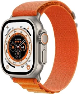 Apple Watch Ultra Cellular 49mm Titanium Case with Orange Alpine Loop Very Good - Picture 1 of 4