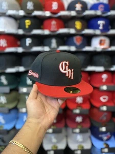 New Era Chicago White Sox Black/Red Chi City Connect 59Fifty Fitted Hat 7 5/8 - Picture 1 of 6