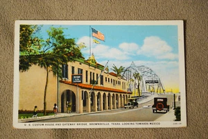 U.S. Custom House and Gateway Bridge - Brownsville, Texas looking towards Mexico - Picture 1 of 2
