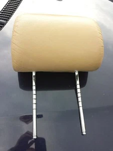 BMW 525i 528i 530i 540i 1996-2003 OEM ASIENTO DELANTERO REPOSACABEZAS BEIGE ARENA - Imagen 1 de 4