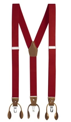 Buyless Moda Hombres Tirantes Ajustables 48" 1 1/4" Clips Y Botones Espalda Y Foto 1 de 4