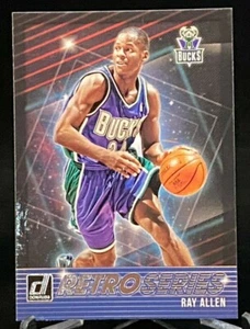 2018-19 Panini Donruss Retro Series #9 Ray Allen Milwaukee Bucks - Picture 1 of 2