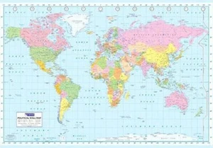 WORLD MAP Political RARE HOT NEW 24x36 - Picture 1 of 1