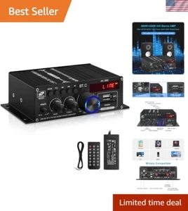 AK-380 USB SD BT.C FM AUX Audio Power Amplifier 400W+400W 2.0 CH Hifi Stereo ... - Picture 1 of 8