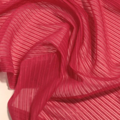 Designer Plissee Stoff rose NETZ Bluse Rock Dekostoff SELTENER CRASH Meterware - Bild 1 von 2