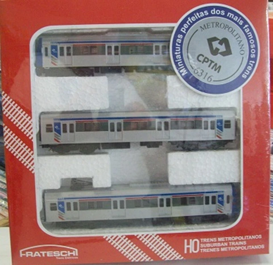 FRATESCHI HO 3 CAR CPTM SUBURBAN PASSENGER ELECTRIC TRAIN SET (6316) - Image 1 of 1