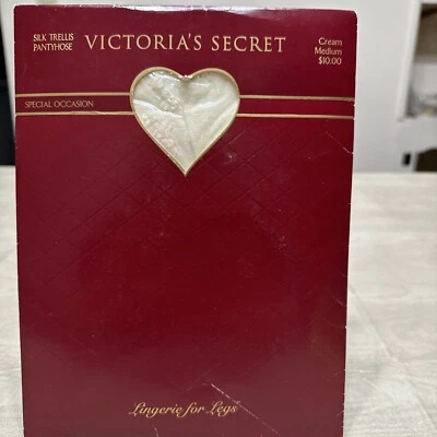 Victoria's Secret New Silk Trellis Pantyhose Cream Ladies Medium - Image 1 of 4