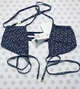 Tory Burch Teserra String Wickel BiKini Marine Oberteil Schwimmen Top Größe M Neu mit Etikett $ 115,00... #R5 - Bild 1 von 12