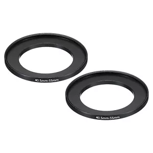 40.5mm-55mm Metal Step Up Ring, 2 Pcs Camera Lens Filter Adapter Ring Black - Picture 1 of 5