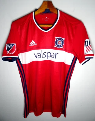 Chicago Fire FC MLS Adidas Adizero Climacool 2016 Soccer Jersey Mens Small Red - Image 1 of 4