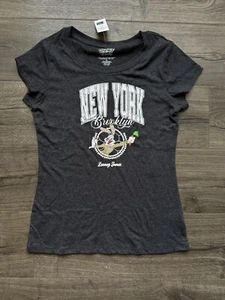 Gray Short Sleeve Bugs Bunny Looney Tunes T-Shirt Brooklyn NY Women's XL Grey - Picture 1 of 4