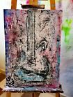 Original Abstract Guitar Painting ""With Strings Attached"" by Slashy D