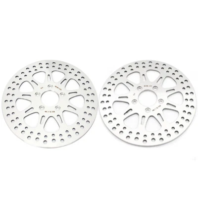 Poliert Bremsscheiben Vorne Hinten für Harley Dyna FXDB FXDL 06-17 Softail 15-23 - Bild 1 von 4