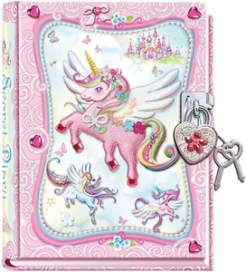 Magic Unicorn Secret Diary with Lock & Keys For Girls Brithday Children's Gift - Picture 1 of 3