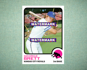George Brett Kansas City Royals 1973 Style Custom Baseball Art Card